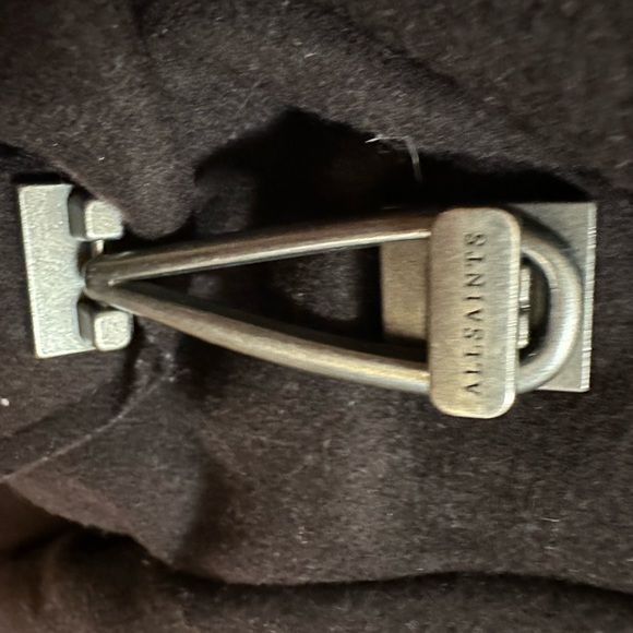 Allsaints wrap wool coat with clasp closure - Picture 6 of 7